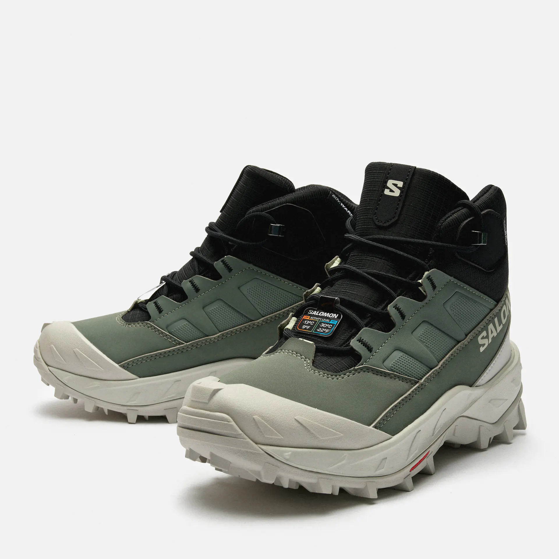 Salomon CROSSTRAK WP Boots Agave Green/Black/Canary Green